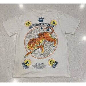 Seven Souls New York Men’s White Powerful Shinaro/ Tiger Tshirt Size Medium M
